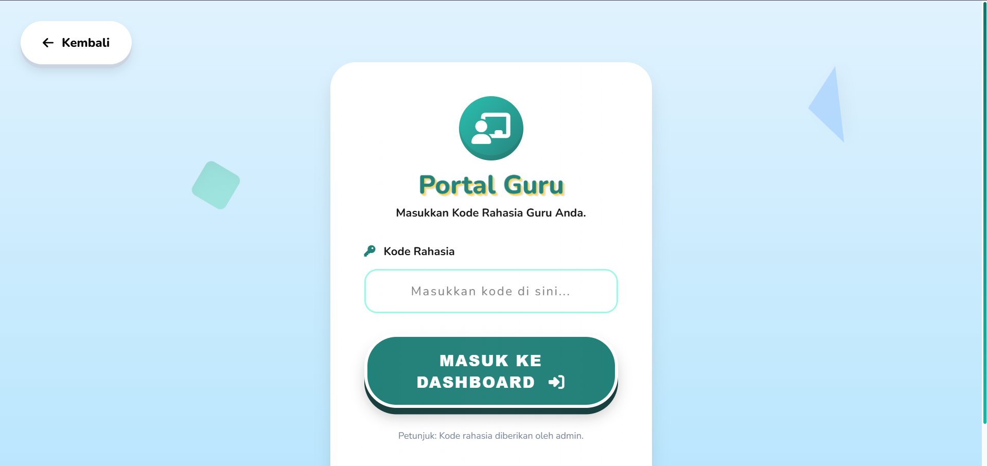 Panduan Login Guru